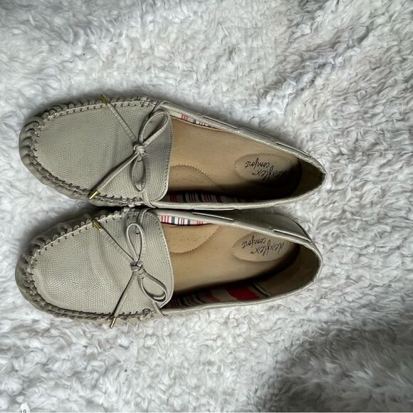 Dexflex comfort gray moccasins with bow accent size 11W - Picture 6 of 7